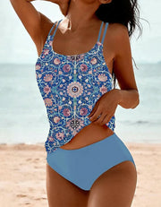 Madeleine™ | Vintage Floral Print Tankini Set
