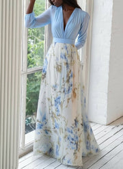 Madeleine | Stunning Floral Print V-Neck Maxi Dress Dress