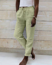 Alison - Luxe Cotton-Linen Tailored Trousers