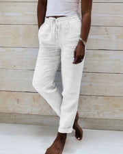 Alison - Luxe Cotton-Linen Tailored Trousers
