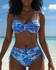 Elina™ | Abstract Print Thin Straps Bikini