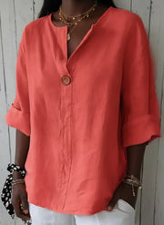Lunae - Casual V-Neck Blouse