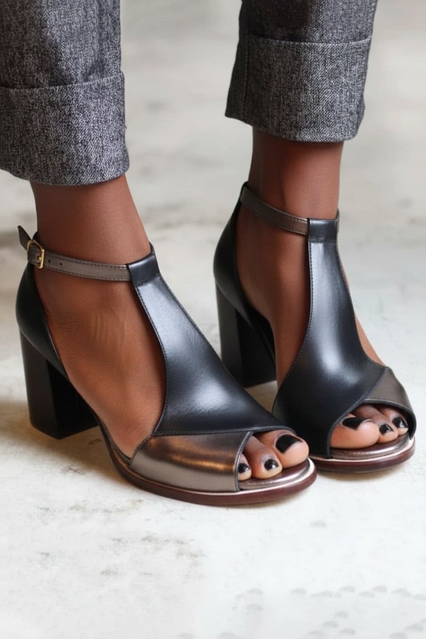 ELEGANT SANDALS WITH Low Heel