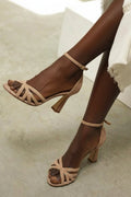 HIGH HEEL SANDAL WITH CROSS STRAPS