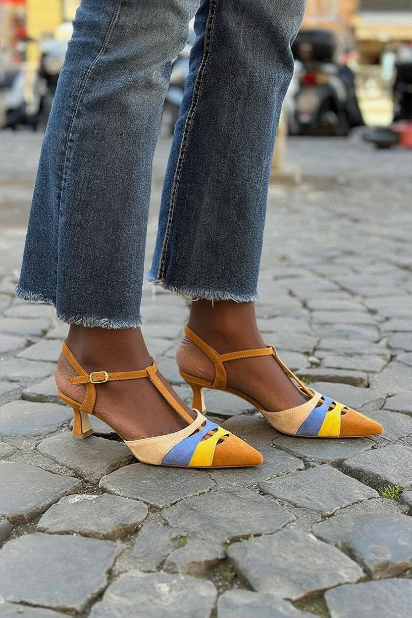 LOW HEEL MULTICOLOR