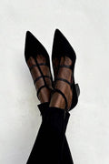 POINTED TOE COURT SHOES WITH STRAPS