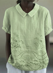 Lily | Floral Embroidered Shirt