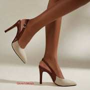Amélie | Contrast Slingback Heels