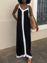 Nancy | Island Style Lavechic Colorblock Midi Dress Look