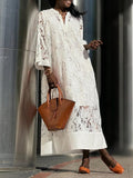 Willow | Beach Glam Flower V-Neck Midi Dress