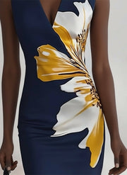 Lily | Beach Glam Elegant Workplace Festival Midi Dress