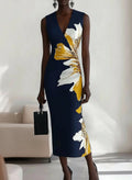 Lily | Beach Glam Elegant Workplace Festival Midi Dress