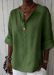 Lunae - Casual V-Neck Blouse