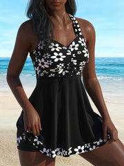 Ivy | Floral Tankini Set with Skirt