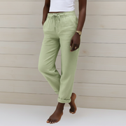 Maylorae | Drawstring Relaxed Linen Trousers