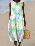 Erin™ Pastel Blossom Midi Dresz
