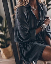 DALIA - CHIC SHIRT DRESS IN COTTON BLEND