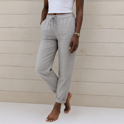 Maylora | Drawstring Relaxed Linen Trousers