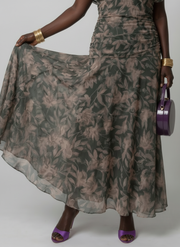 Calen | Off Shoulder Flow Midi Dress