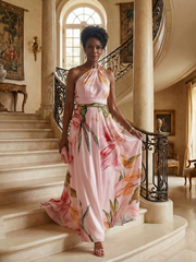 Amiel | Light Floral Maxi Dress