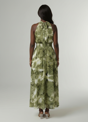 Sylin | Gathered Halter Midi Dress