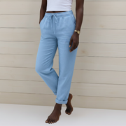 Maylorae | Drawstring Relaxed Linen Trousers