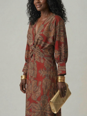 Lune | Natural Wrap Midi Dress