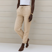 Maylorae | Drawstring Relaxed Linen Trousers