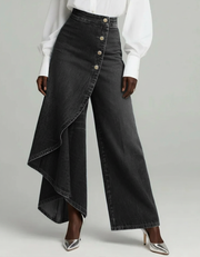Audrey | Denim Wrap Trousers