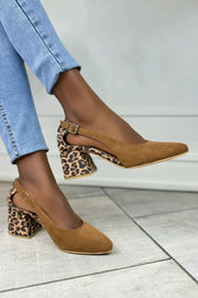 LEOPARD PRINT SLINGBACK PUMPS