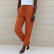 Maylorae | Drawstring Relaxed Linen Trousers
