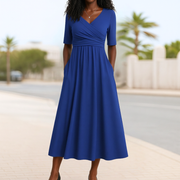 Moniqe™ | Short Sleeve Crossed Dress
