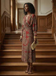 Lune | Natural Wrap Midi Dress