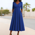 Moniqe™ | Short Sleeve Crossed Dress