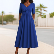 Moniqe™ | Short Sleeve Crossed Dress