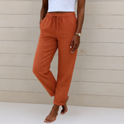 Maylora | Drawstring Relaxed Linen Trousers