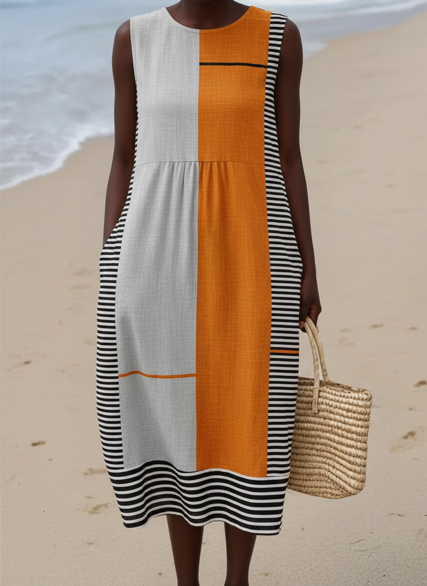 Mays™ Color Block Midi Dress