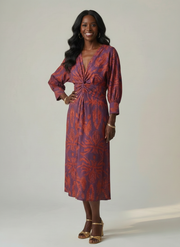 Lune | Natural Wrap Midi Dress