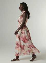 Sylin | Gathered Halter Midi Dress