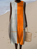 Mays™ Color Block Midi Dress
