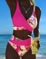 Jolina™ | Floral Contrast Split Bikini