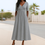 Monique™ | Short Sleeve Crossed Dress