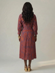 Lune | Natural Wrap Midi Dress