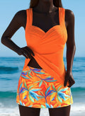 Abigail™ | Stylish Tankini with Tropical Skirt