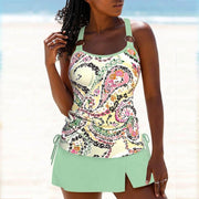 Marlie | Floral Ring Bikini Set with Shoulder Straps