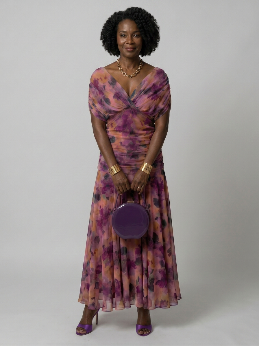 Calen | Off Shoulder Flow Midi Dress