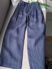 Camillee | Wide-leg Pants in Cotton and Linen Blend