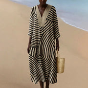 ELARA™ | MONOCHROME MAXI DRESS