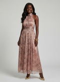Imogen | Textured Finish Sleeveless Midi Dress