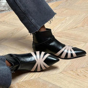 Gloriah | Pointed Geometric Ankle Boot